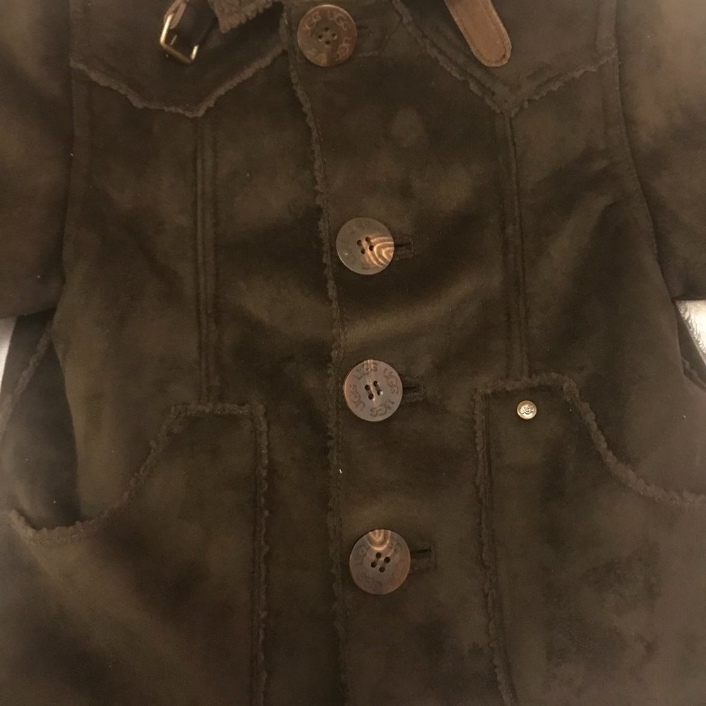 Ugg Australia Brown Suede Bomber Style Jacket for Kids 5T